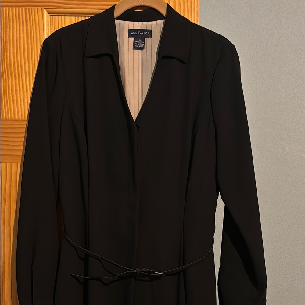 Ann Taylor Classic Black Long-Sleeve Dress